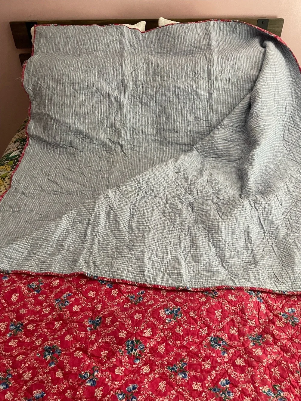 THE LINEN SOURCE Y2K Cotton Floral Cottagecore Shabby Chic Romantic King Quilt